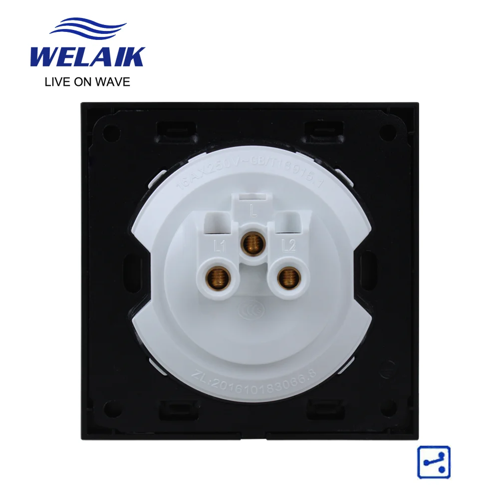 Выключатель WELAIK B1712W настенный со стеклянной панелью, 110-250 В переменного тока (art.: 7b1d947cd) - 7b1d947cd