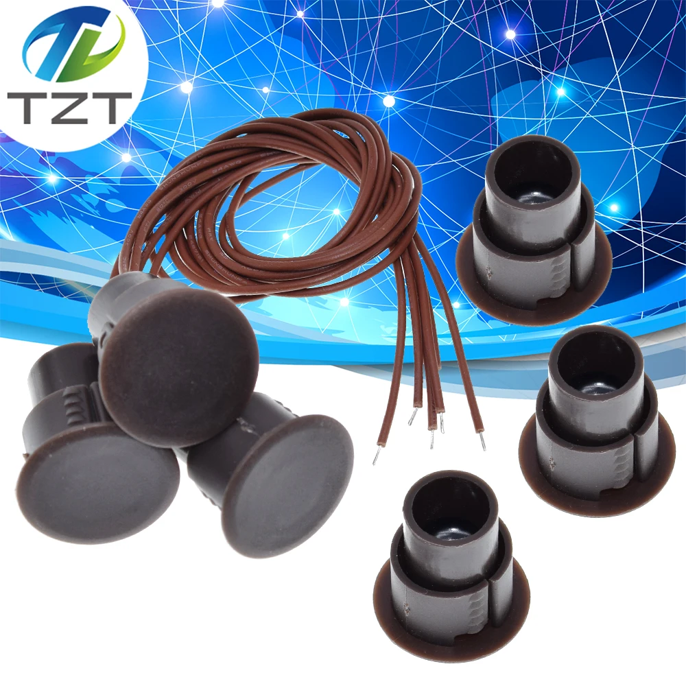 Проводной магнитный детектор двери TZT для магнитной сигнализации железных ворот