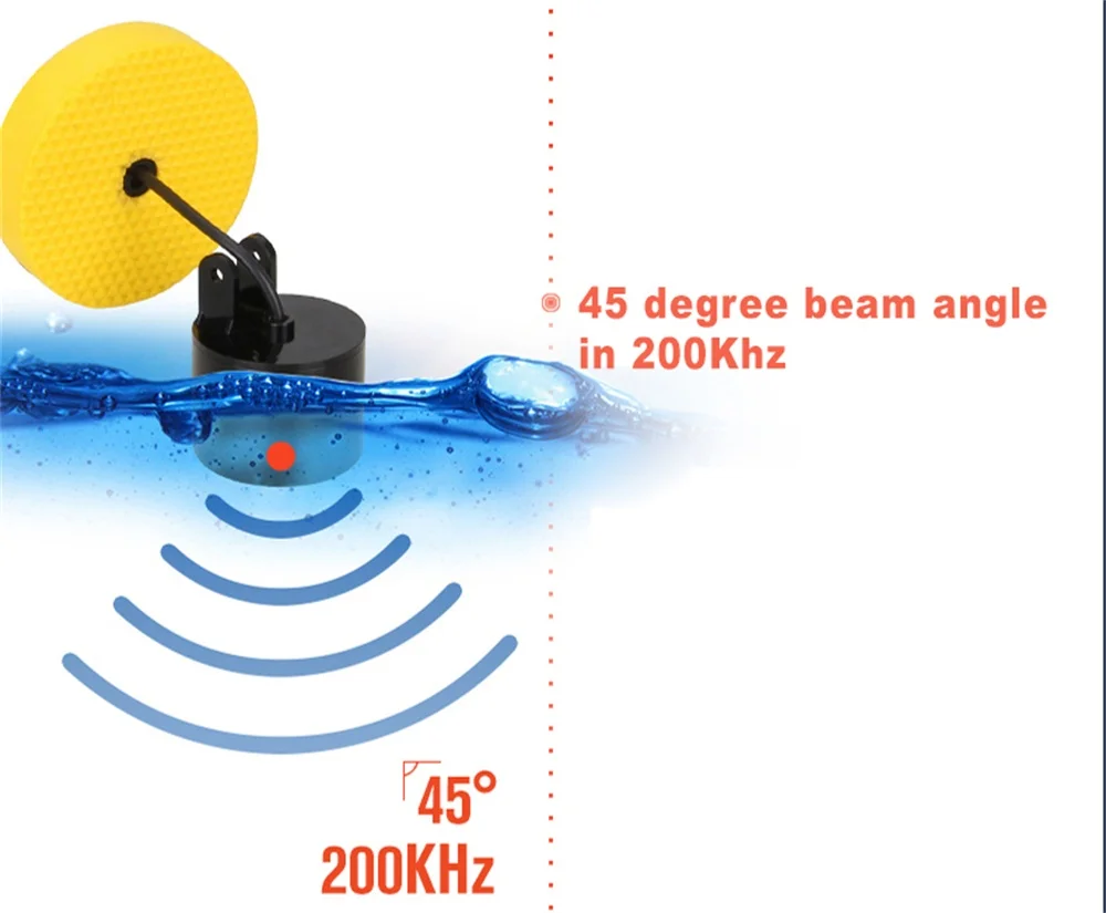 

Sonar Transducer 328feet 100m Water Depth Fish Sonar Ff1108-1/Ff818/Ff718/Ff718li/Ff1108c/Ff718lic Cable Transducer Sonar