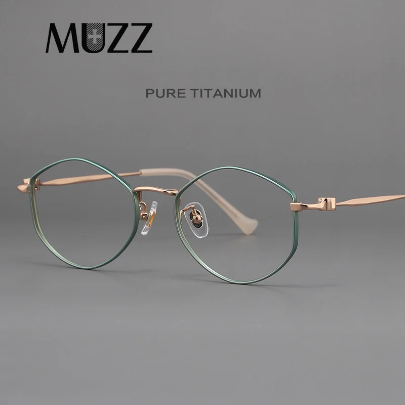 Мужские очки MUZZ из чистого титана оправа для женщин и мужчин ультралегкие