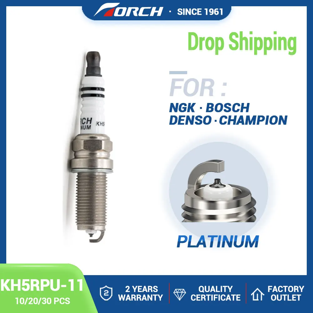 

10pcs/lot Platinum Spark Ignition Candle Original TORCH KH5RPU-11 U-Groove Fit for NISSAN PEUGEOT TOYOTA Drop Shipping