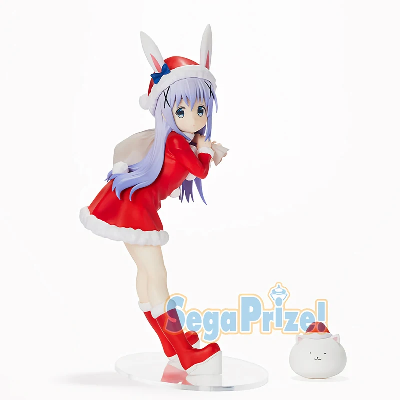

18cm Original Sega Gochiusa Is the Order a Rabbit Kafuu Chino with Tippy Santa Ver Action Figure Model Toys For Christmas