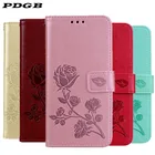 PDGB кожаный бумажник чехол для huawei Honor 8S 8X 8C 8A 20 Pro 10i Y5 Y6 Y7 Y9 2019 кожаный чехол-книжка чехол Мягкая обложка 3D выбитым рельефным цветком