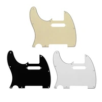 ohello left handed tl pickguard black 3 ply guitar scratch plate for tele screws for tl style guitar parts cream pickguard