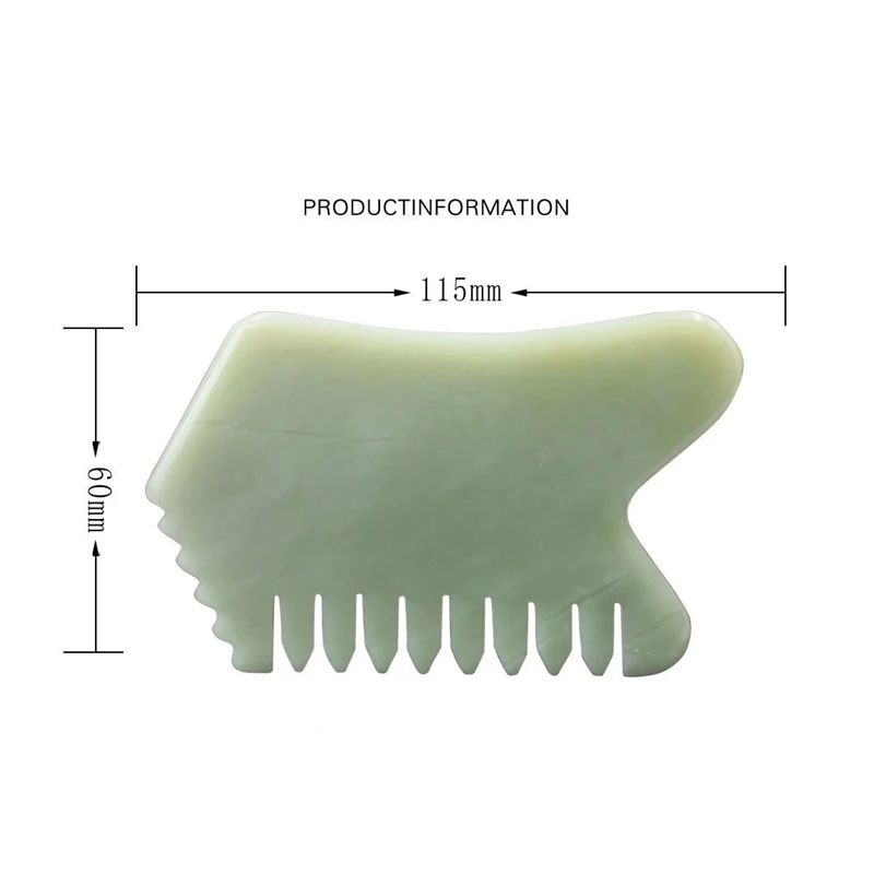 Нефритовая расческа гуаша спа акупунктурная терапия стимуляция точек лица рук