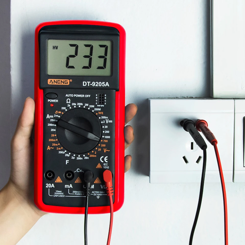 Цифровой мультиметр DT9205A ЖК-дисплей вольтметр Омметр амперметр тестер