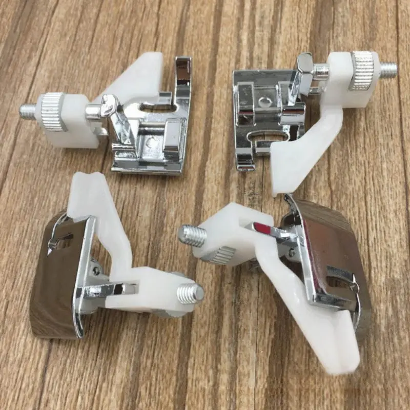 Горячая Распродажа серебристая свернутая кромка прижимная лапка для Janome SINGER Brother