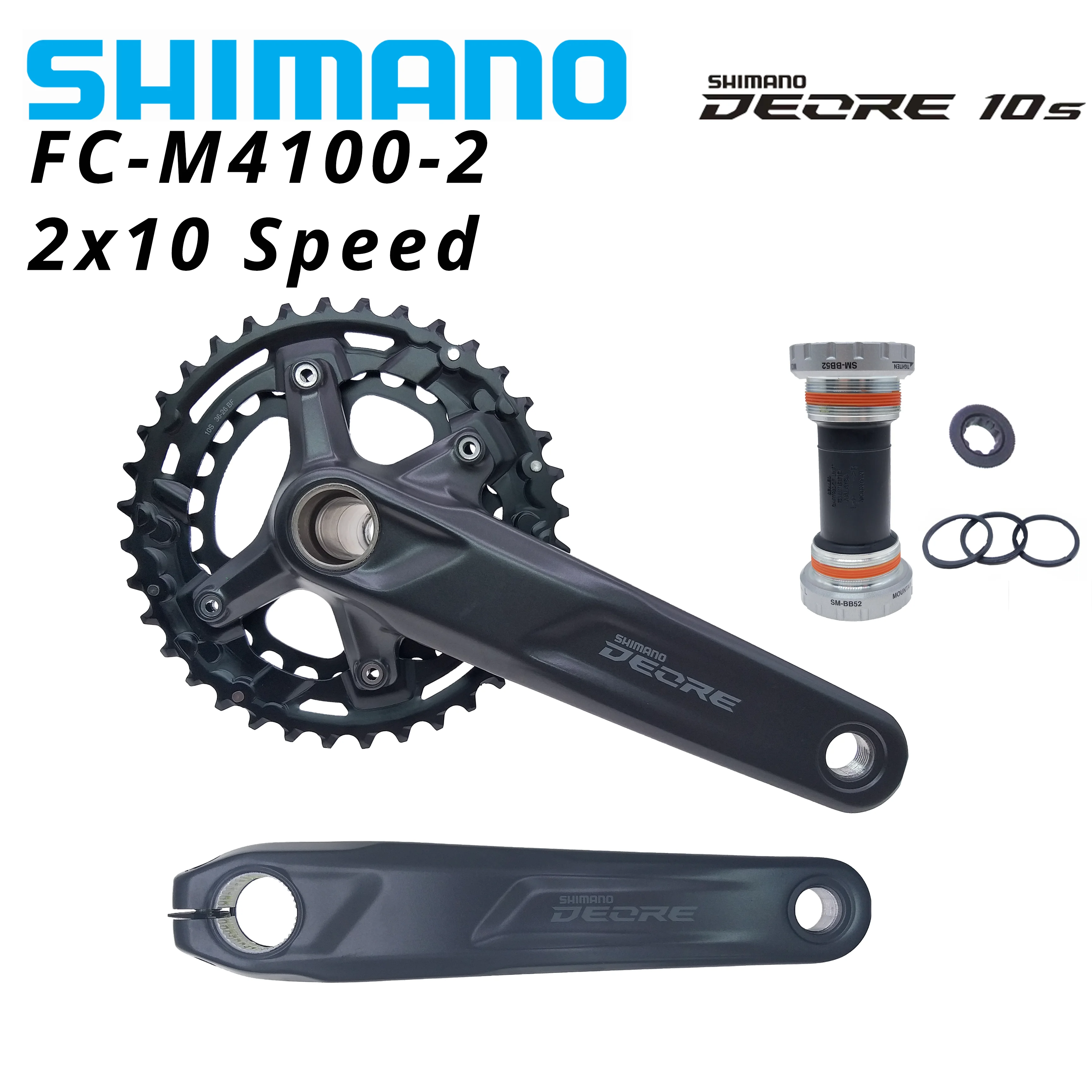 Передняя Звездочка SHIMANO DEORE M4100 2x10s 2 шт. FC-M4100-2 10 скоростей горный велосипед для
