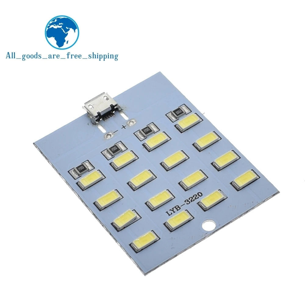 1 шт. высокое качество 5730 smd 5V 430mA~ 470mA белый Mirco Usb 5730 светодиодный светильник ing панель USB Мобильный светильник аварийный светильник Ночной светильник