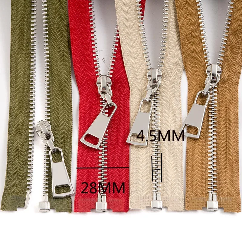 1Pc 3# 40cm 70cm Silver Open-end Metal Zipper for Sewing Jeans Jacket Cremalleras Down DIY Garment Accessories | Дом и сад
