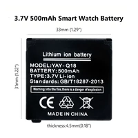 antcdj 123pcs q18 500mah 3 7v li po lithium li polymer batteries rechargeable li ion polymer battery spare for smart watch