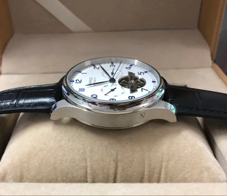 Мужские часы с сапфировым стеклом или минеральным 43 мм|steel stainless|steel 316steel man |