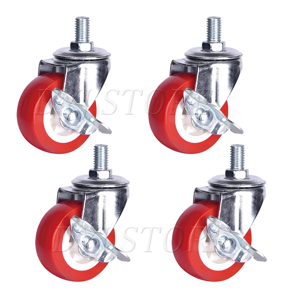 

4 Pcs 1/1.25/1.5/2 Inch Office Chair Caster Wheels, 360 Degree Swivel Caster Rubber wheels No Noise Wheels caster wheels