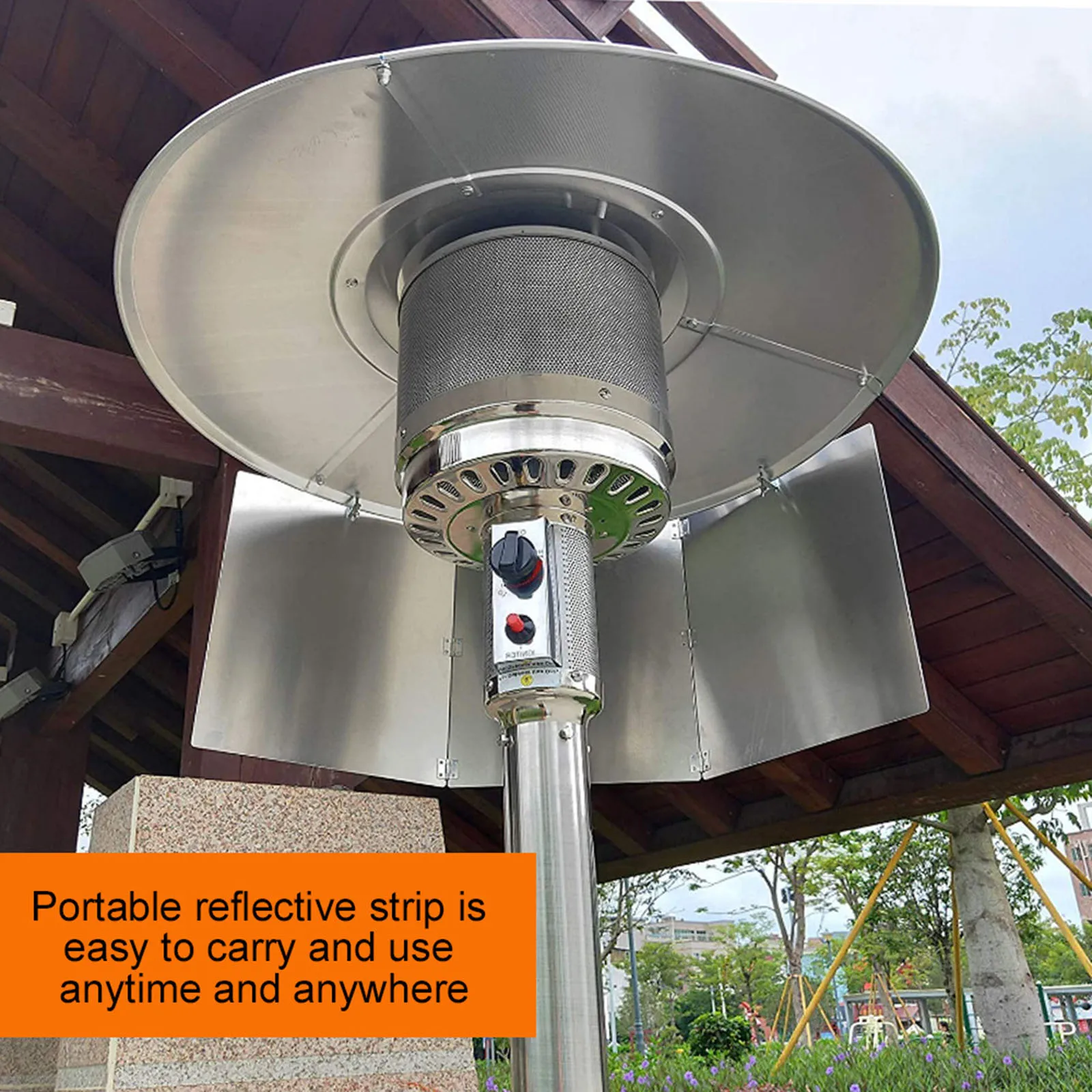 

Patio Heater Courtyard Reflector Shield Outdoor Heaters For Patio Propane And Natural Gas Courtyard Heater Reflector With bag