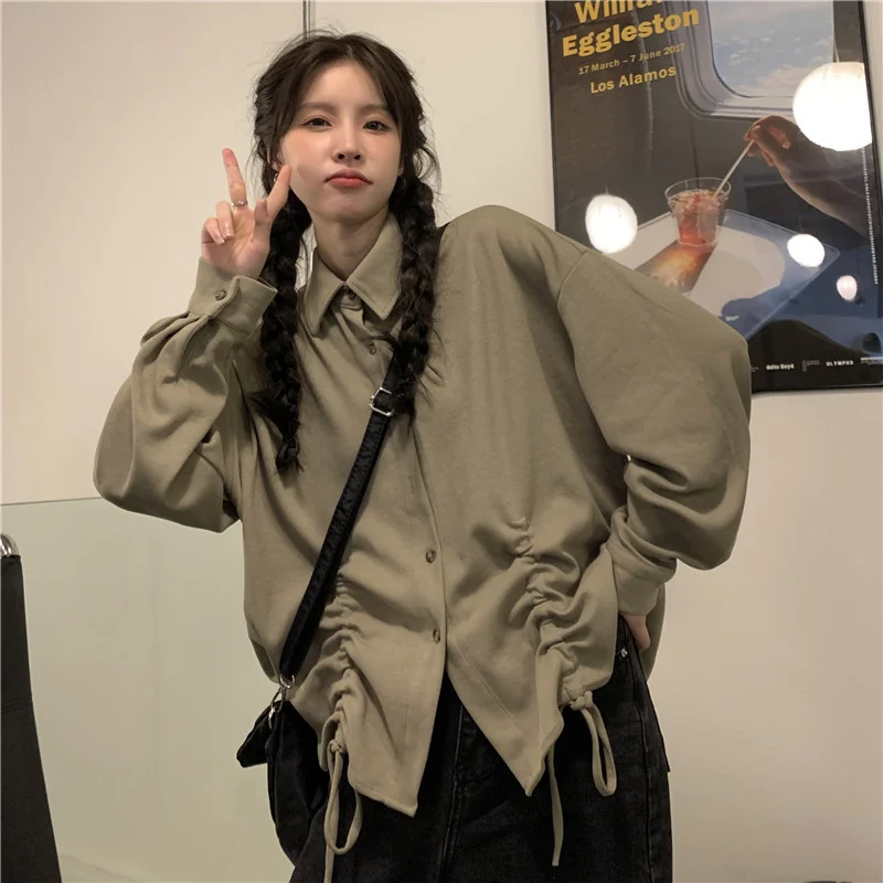 

Реальная осенняя одежда, рубашка, женский дизайн на весну и осень, чувствует себя маленькой Рейчел