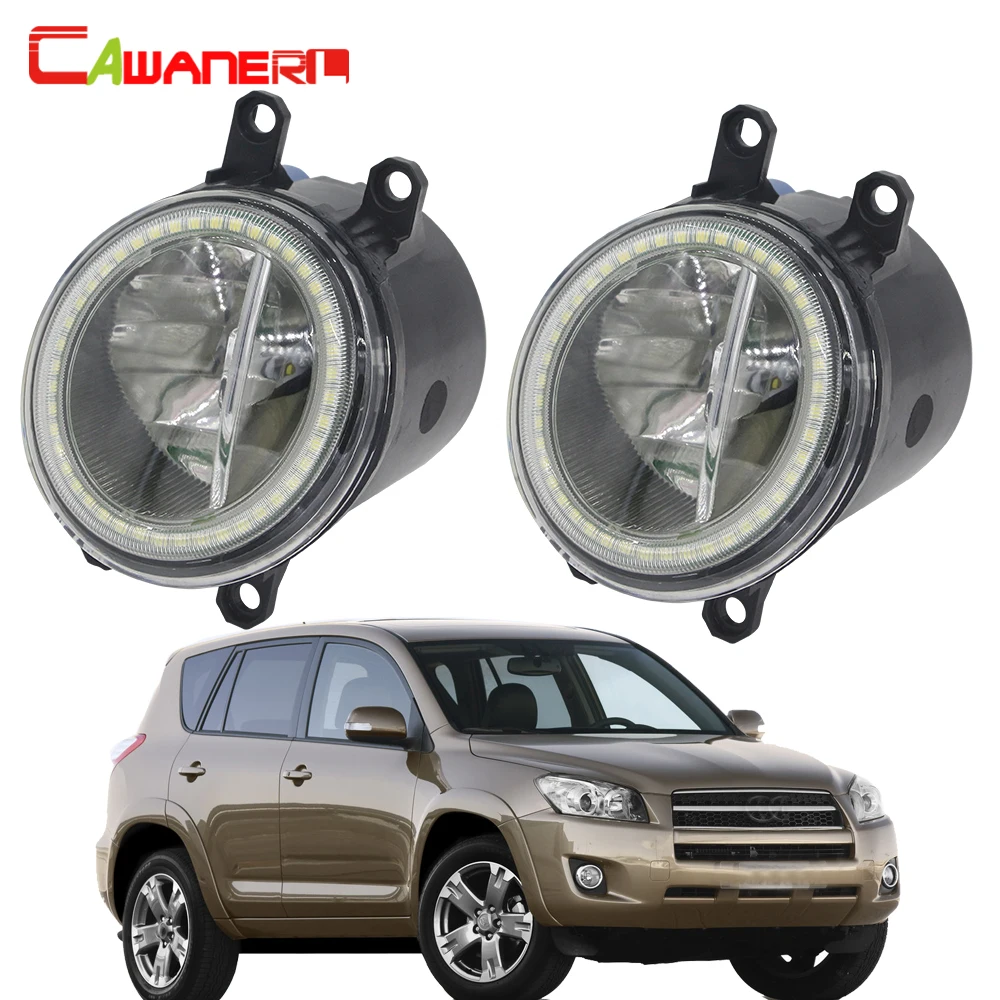 

Cawanerl For Toyota RAV4 RAV 4 2006-2012 2016-2018 Car 4000LM LED Lamp Fog Light + Angel Eye Daytime Running Light DRL 12V