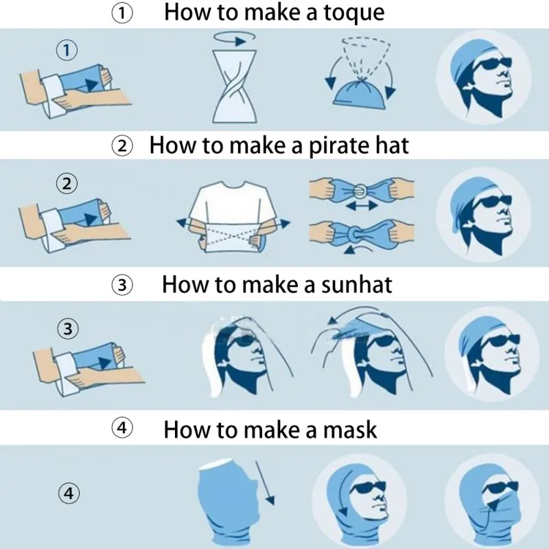 

3pcs/set Seamless Balaclava Magic Scarf Headwear Outdoor Sports Bandanas Cycling Hiking Mask Neck Gaiter Headscarf Protection *