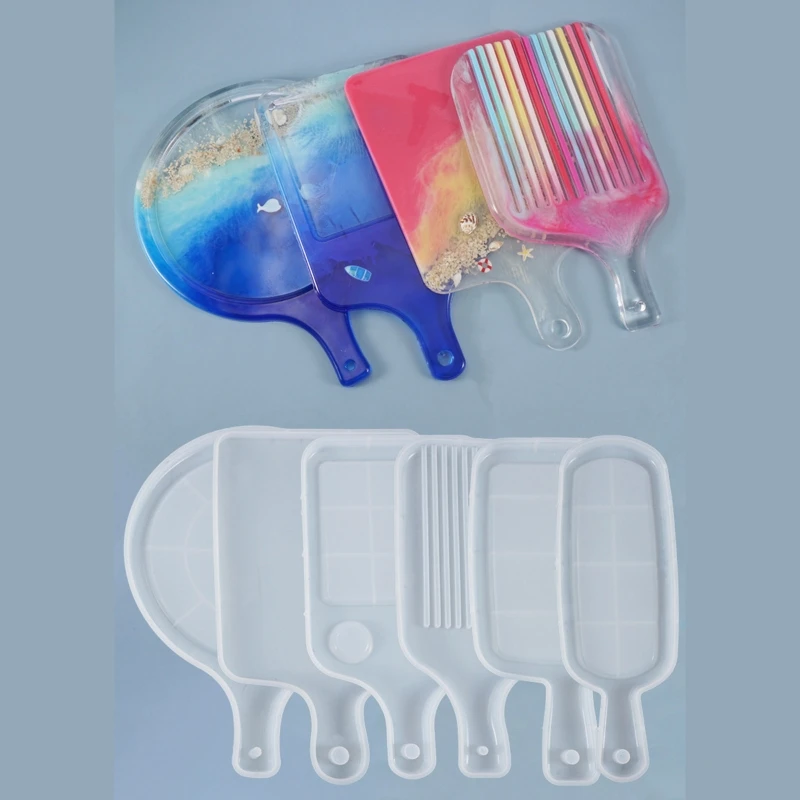 

DIY Tray Plate Casting Silicone Mould Crafts Cup Mat Making Tool Crystal Epoxy Resin Mold