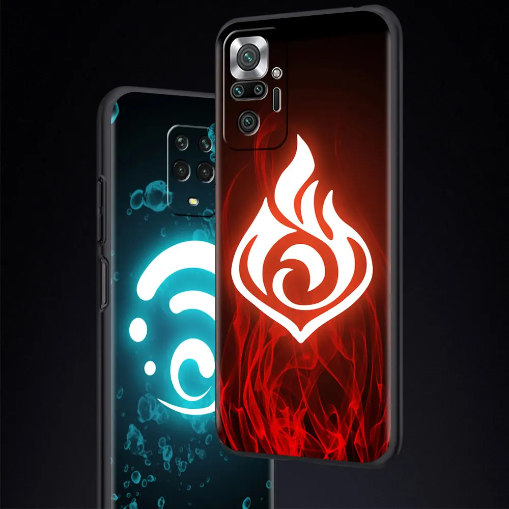 Fashion Case for Xiaomi Redmi Note 9S 9 8 7 8T 9T 10 9C 9A 7A 6A 8A K40 Pro Soft Phone Funda Cover Genshin Impact Anime Cover