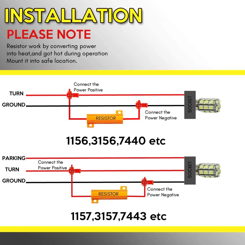 

8ohm 50W Load Resistor Error Flash Canbus Error Free For LED bulb Turn Signal Fog Lamp Reverse Light Daytime Running Light