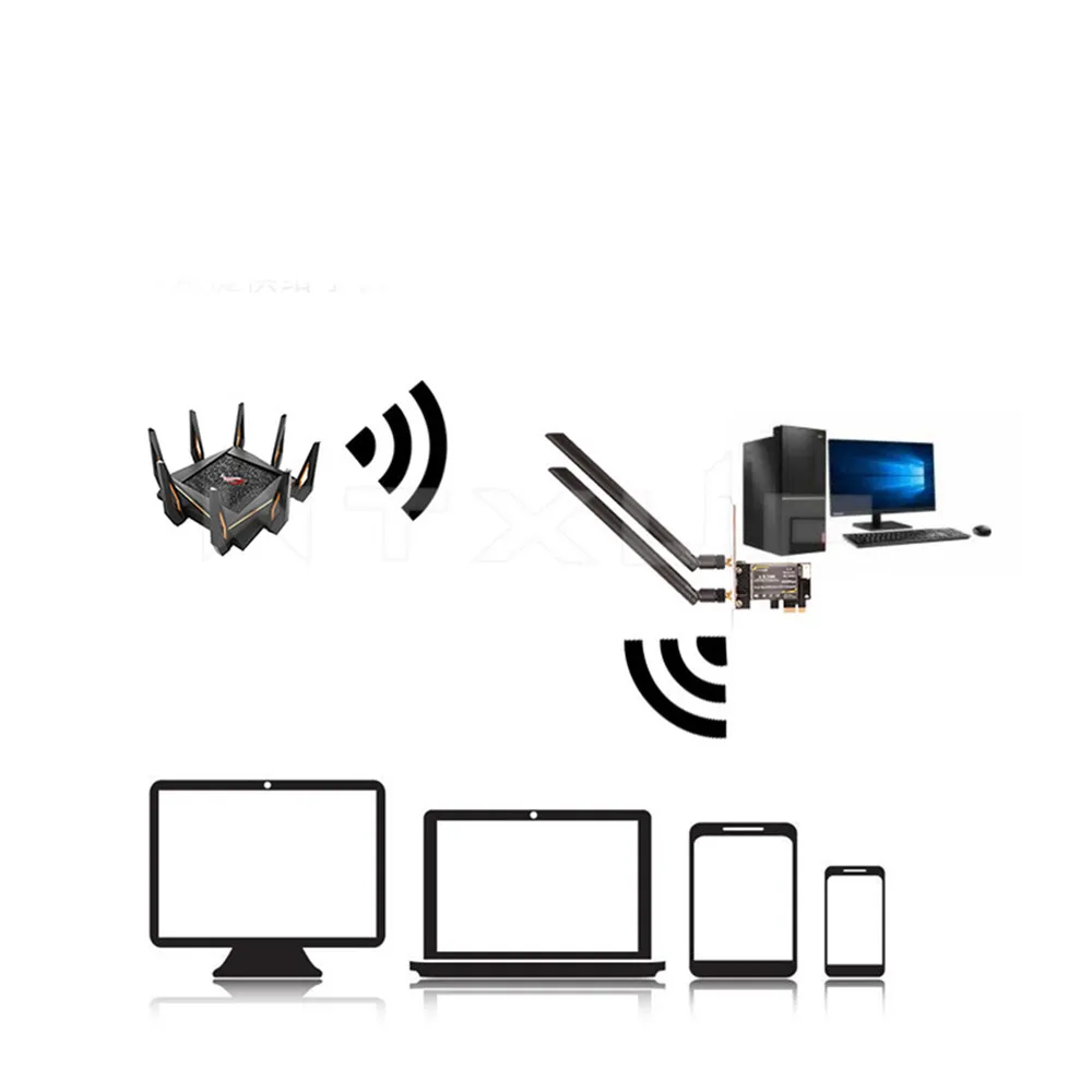 

PCI-E WiFi 9260AC/AX200 PCIE-16X/PCIE 4X/PCIE 8X Bluetooth 5,0