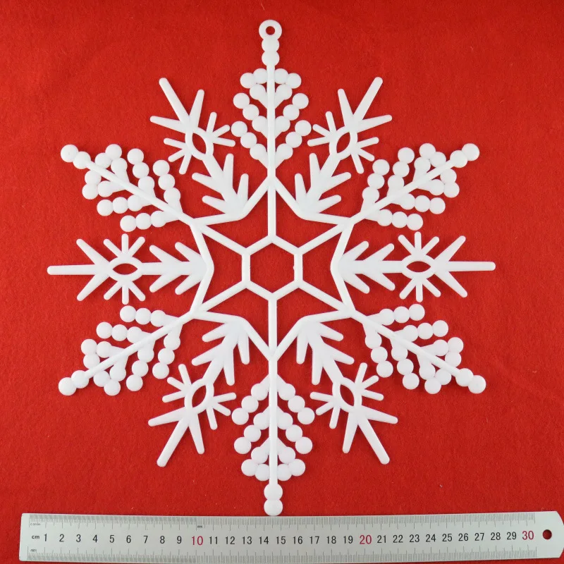 20 шт. в партии 12 лепестков пластиковые белые снежинки рождественские украшения