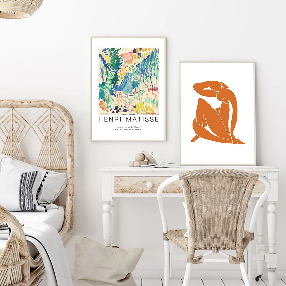 

Retro Matisse Poster And Prints Abstract Body Face Wall Art Canvas Painting Color Plants Pictures For Living Room Interior Decor