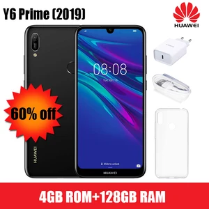 smartphone huawei y6 prime 2019 3gb64gb dual sim mobile phone 3020 mah fingerprint celular android free global shipping