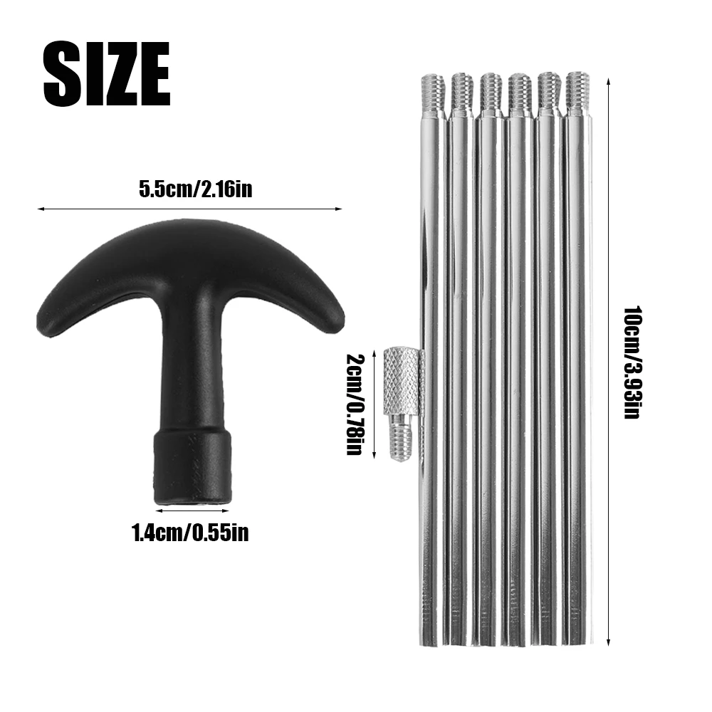 Gun Barrel Cleaning Rods Set Thread 8-32 Aluminum Rod for Pistol Rifle Airsoft Handgun Tool Hunting Accessories | Спорт и
