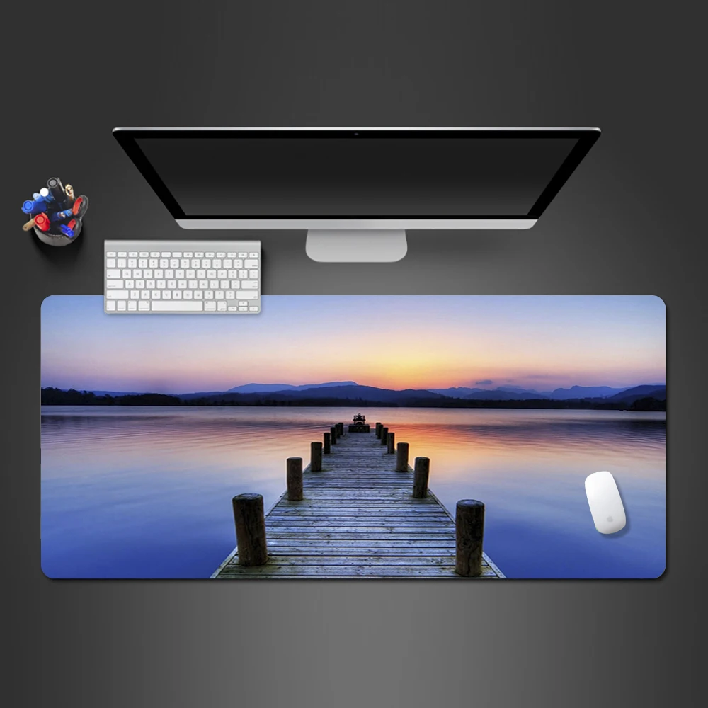 Коврик для мыши морской закат пейзаж Настольный коврик компьютерный игровой