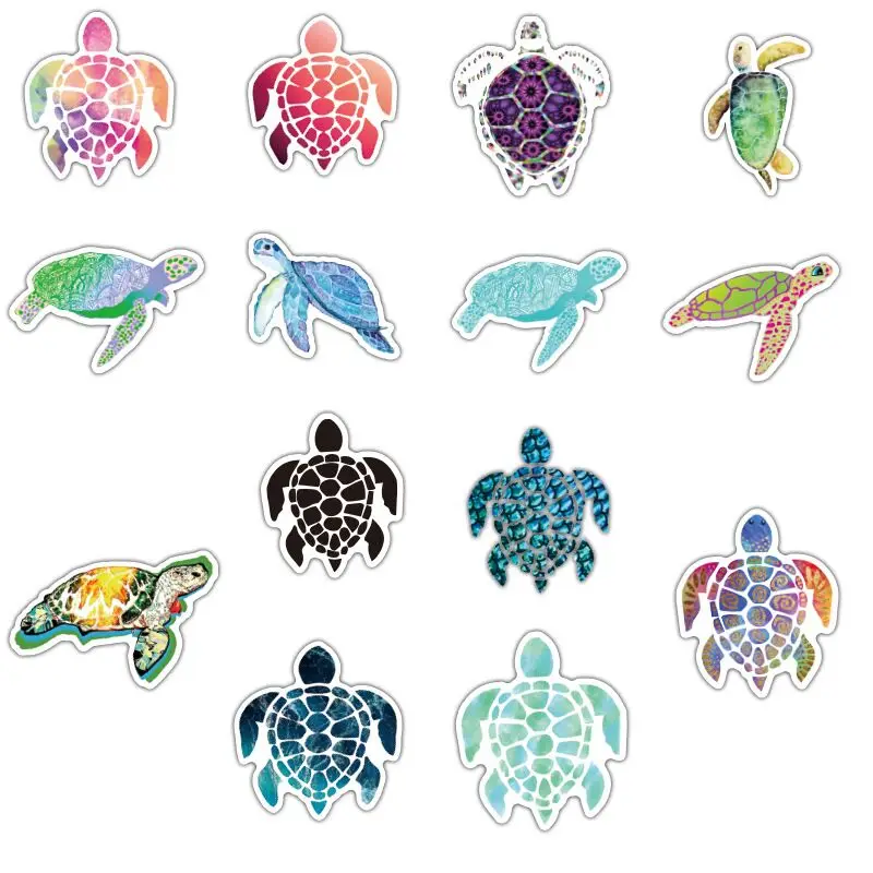 50 Pcs Lovely Colorful Sea Turtle Small Stickers For Diy Luggage Laptop Skateboard Car Motorcycle Bicycle | Игрушки и хобби