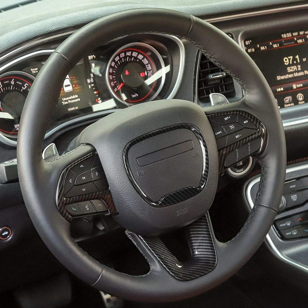 

Protective Styling Anti Scratch Steering Wheel Trim Corrosion Resistance Cover Easy Install For Dodge Challenger 2015 To 2020