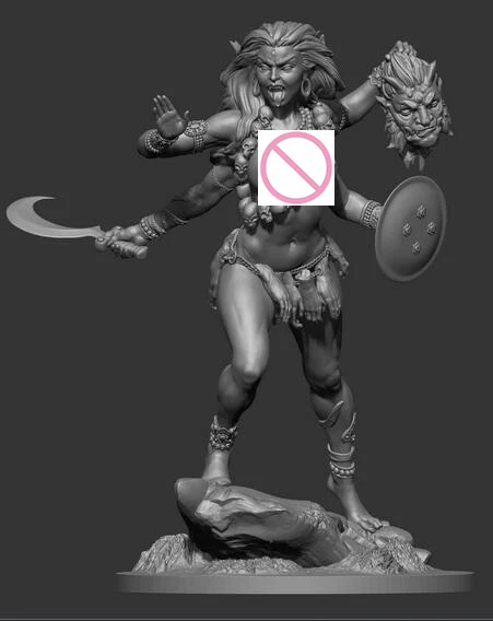1/32 54MM Goddess Kali stand 54MM Resin figure Model kits Miniature gk Unassembly Unpainted