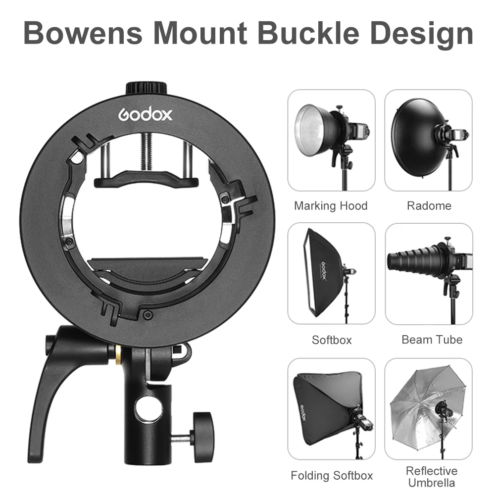 Крепление для вспышки Godox S2 Bowens S образный держатель кронштейн V1 V860II AD200 AD400PRO Speedlite