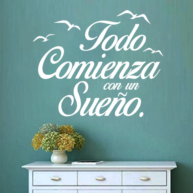 DIY английская художественная Наклейка Настенная Слова клейкие обои ПВХ