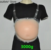 8 10 month twins 3000gpc silicone artificial belly fake jelly belly pregnancy tummy for filme and adoption adhesive belly fat