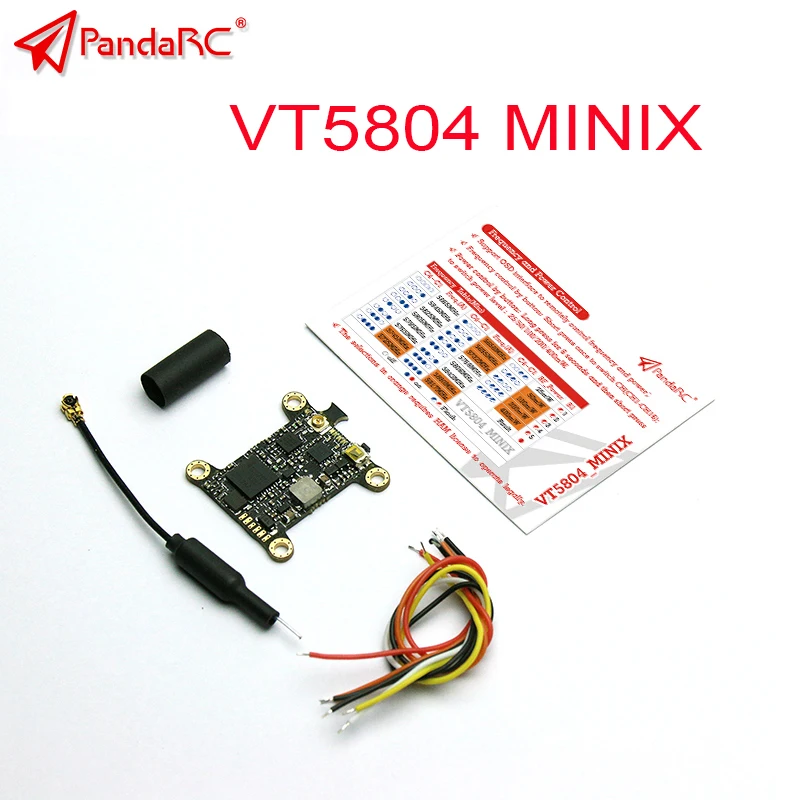 PandaRC VT5804 MINIX 5 8G 400 МВт 6 В 26 в входное напряжение FPV передатчик VTX RC и плата приемника