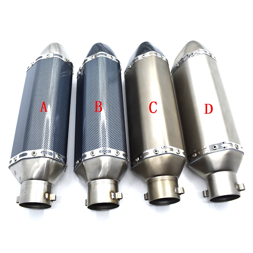 51 мм Универсальные мотоциклетные детали выхлопной трубы из нержавеющей стали