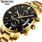 Роскошные мужские часы бренда VIP 2309 NIBOSI, деловое платье, кварцевые наручные часы, водонепроницаемые часы с хронографом для мужчин, женские часы
