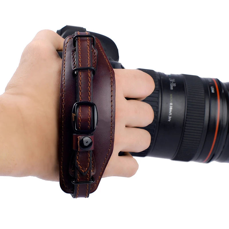 Кожаный ремешок для камеры с быстроразъемной пластиной комфортная Прокладка