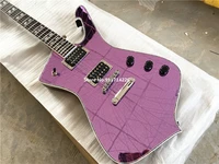 custom version of purple acrylic mirror electric guitar can be customized free shipping