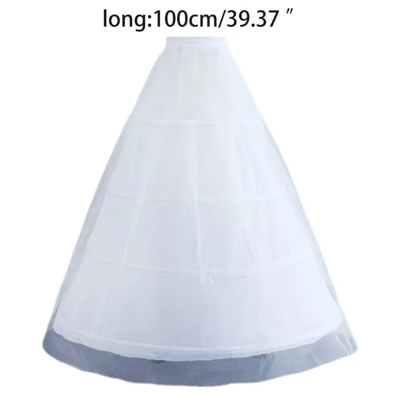 Женское Двухслойное Свадебное бальное платье-трапеция с 4 кольцами Нижняя юбка