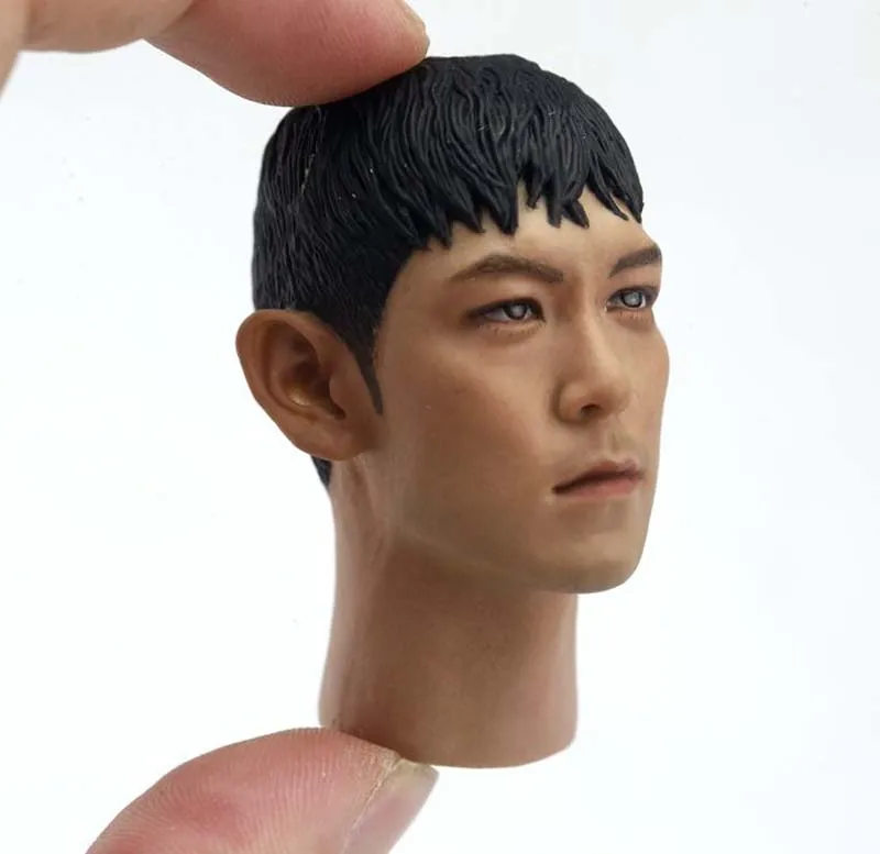 Масштаб 1/6 голова Bigbang с крышкой T.O.P Choi сын Hyun резьба по голове для 12-дюймовой