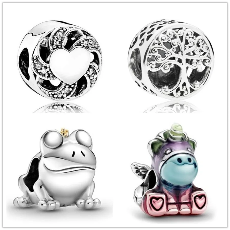 

Очаровательные бусины из стерлингового серебра 925 пробы, красочные радужные бусины Бруно, подходят для браслетов и ожерелий pandora, ювелирные ...