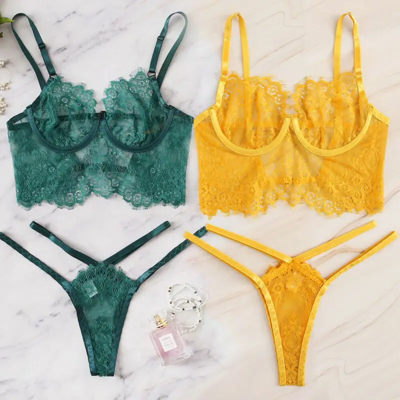 Новое модное женское сексуальное нижнее белье кружевной комплект бюстгальтер