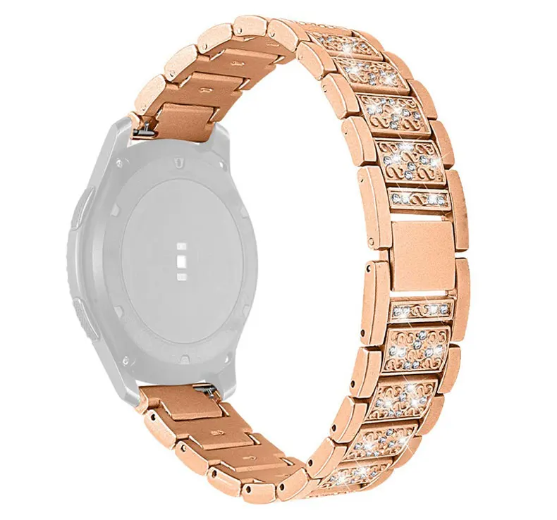 Женский бриллиантовый ремешок для samsung Galaxy Watch Acive 46 мм/42 мм gear S3/S2 frontier/Classic huawei gt watch band 20 мм 22 мм браслет