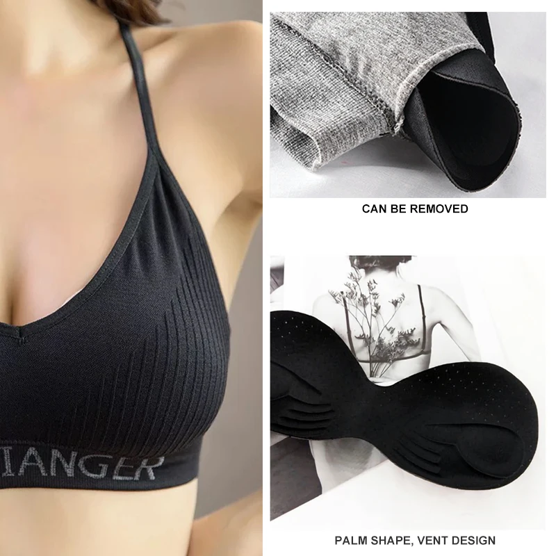 Набор бесшовных бюстгальтеров для йоги женский спортивный костюм с буквами