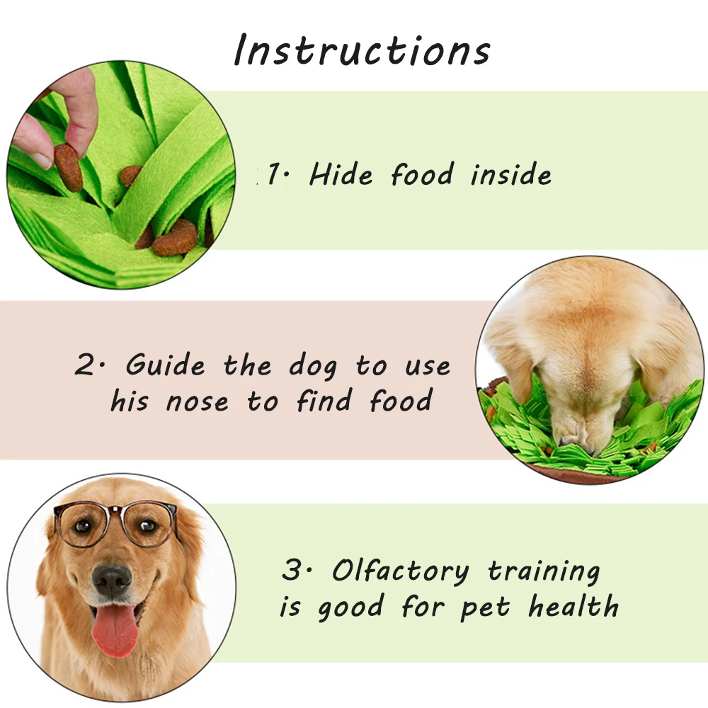 

Pet Dog Training Pad Puppy Snuffle Mat Pet Puzzle Toy Sniffing Nose Training Pad Washable Dogs Mat Pet Dog Accessories 2