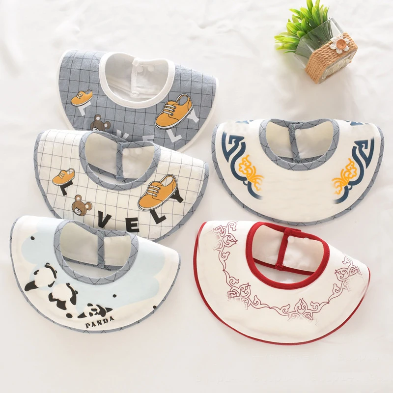 

Infant Soft Bibs Towel Baby Round Burp Cloths Girl Boys Cotton Bib Baby Stuff for Girl