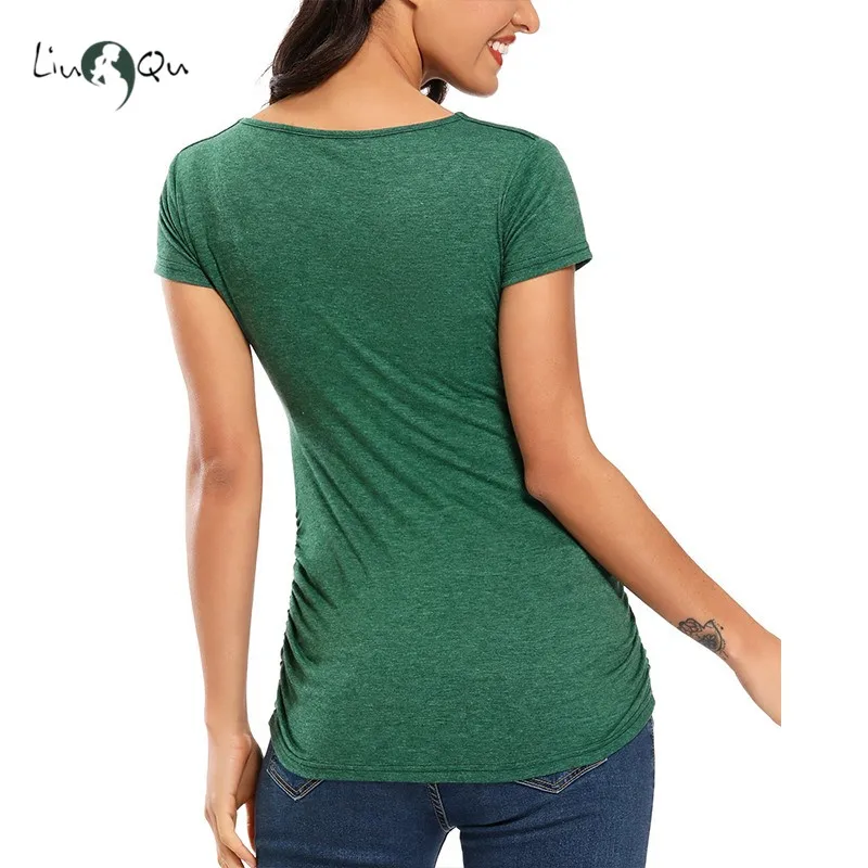 Женские футболки для беременных летние топы туника с запахом женская одежда